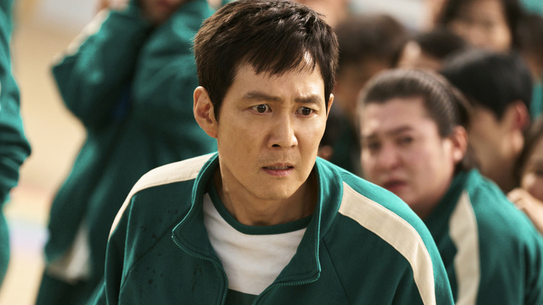 Gi-hun looking afraid in Squid Game Season 2